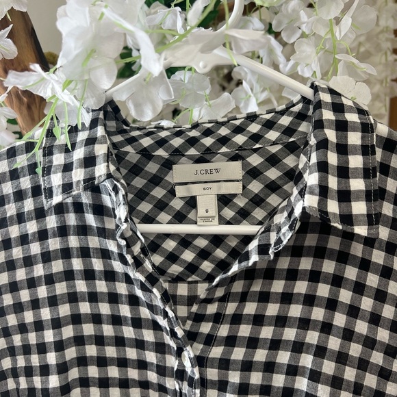 J. Crew Black and White Button Down Polo Shirt - Picture 5 of 8